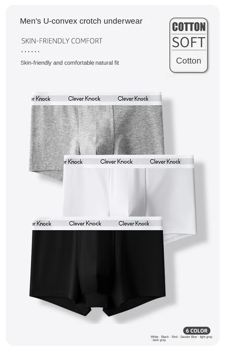 4Pcs Boxer Shorts männer Unterwäsche Sexy Höschen Baumwolle Boxer Mann Unterhose Männlichen Shorts Homme U Konvexen Dessous Großhandel viele – Detail 2