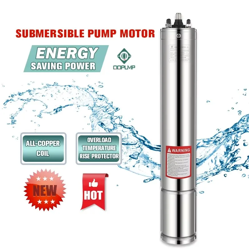QQPUMP 3SDM Equipo Agrícola Doméstico, Bomba de Agua Sumergible Eléctrica de CC de 3 Pulgadas, Automática, 0.55, 0.75, 1, 1.5, Pequeña