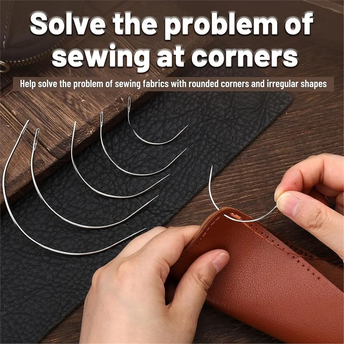 Big Discount 120 Pcs Leather Needles Curved Sewing Needles Weaving Needle Set for Carpet Leather Canvas Repair