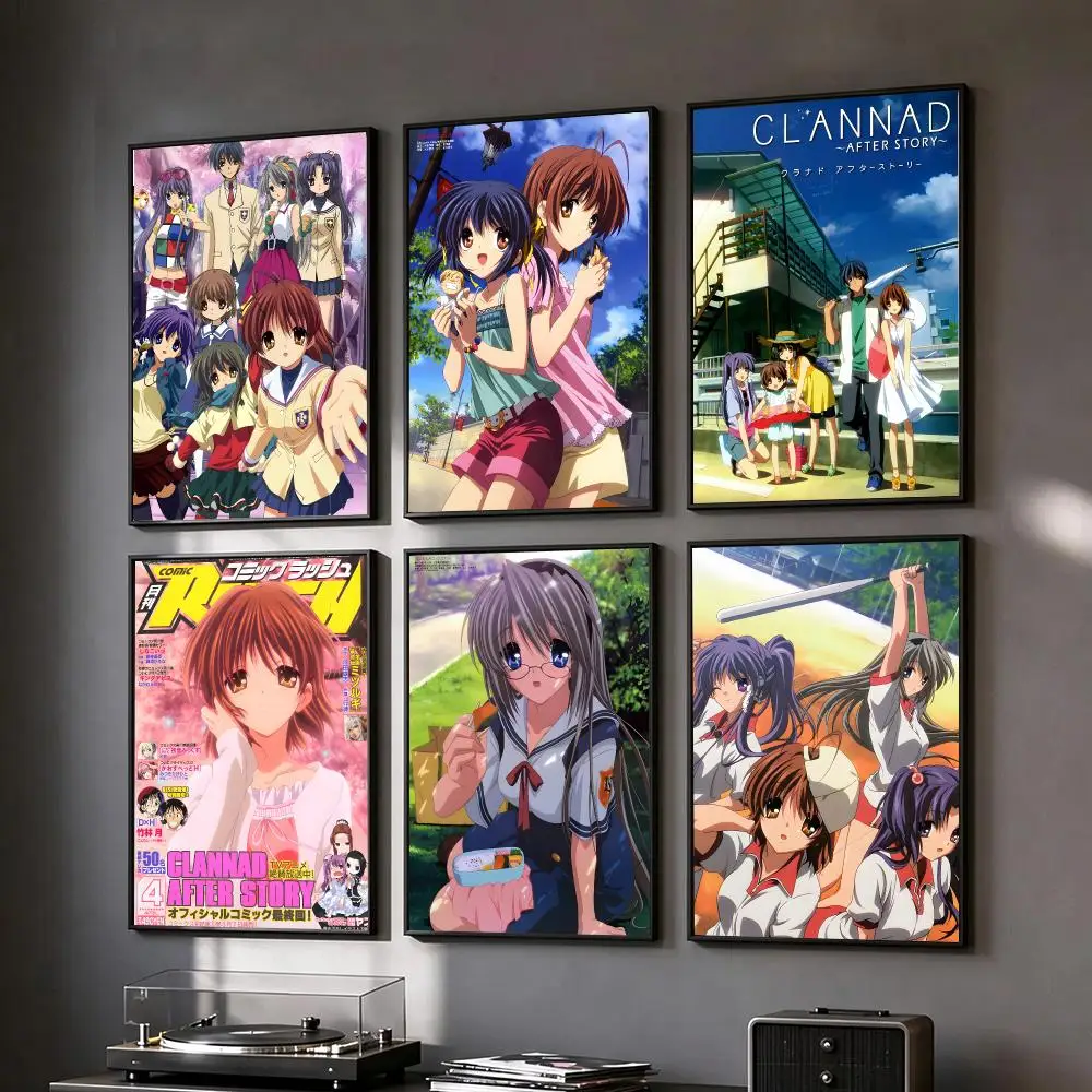 anime CLANNAD Poster Poster HD Printing Vintage Luxe Home Decor Wall Art for the Living Rooms Entryways Gift