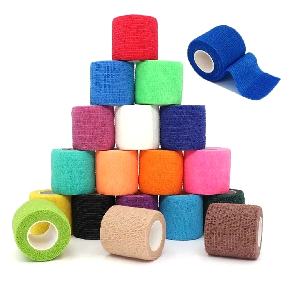 Breathable Elastic Bandage Anti slip and shock-absorbing Palms /Wrists Invisible Tape Self Cling Reusable Cohesive Bandage