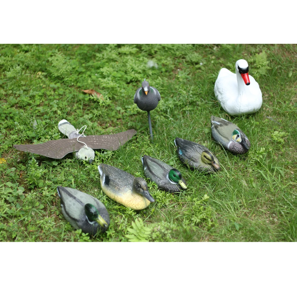 重り付きのリアルなマーリンダック（雄鴨）の模造品。庭の防鳥対 - Decoy Duck Plastic のレビューと価格
