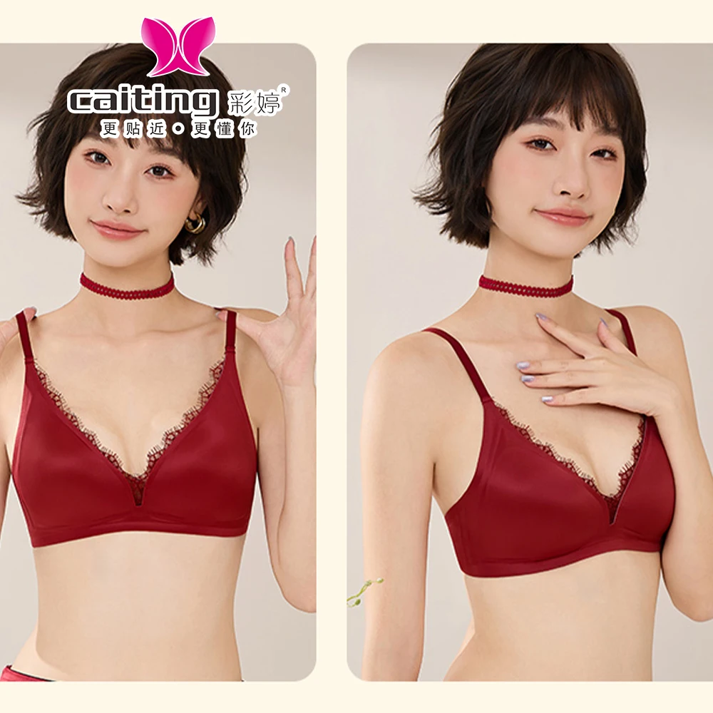 

CAITING женские бюстгальтеры пуш-ап сексуальный треугольный бюстгальтер без косточек кружевной бюстгальтер без косточек нижнее белье маленькая грудь регулирует женское нижнее белье