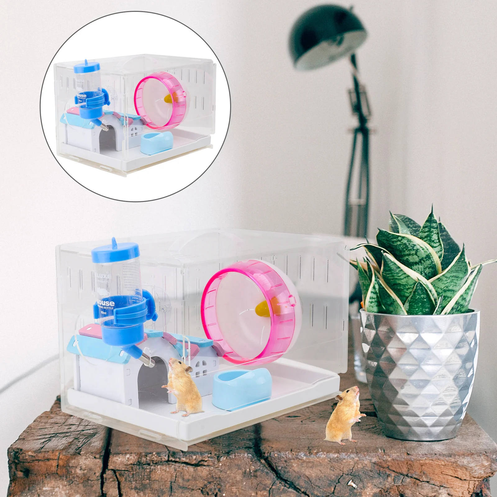 

Tier Pet Hutch Hamster Cage Drawer Villa for Transparent Acrylic Small Breeding