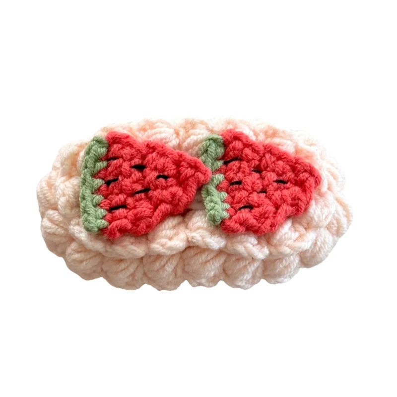 

[Новинка] Заколка для волос ручной работы из шерсти, вязаная крючком, милая и очаровательная, с мультяшными фруктами, осенне-зимняя, заколка-невидимка, заколка для челки, аксессуары для волос