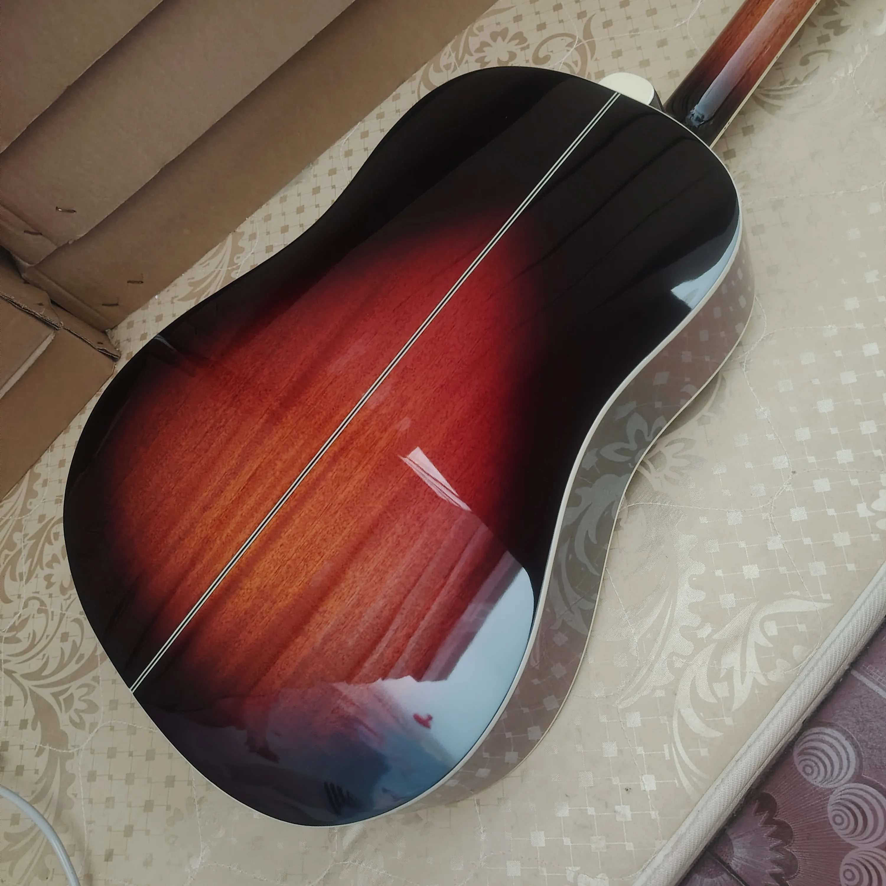 حار! 41 بوصة/301EQ/جيتار شعبي/قمة من خشب التنوب الصلب/لوحة أصابع من الخشب الأحمر/20 عمود صوت/J160E جيتار كهربائي أصلي/ #3