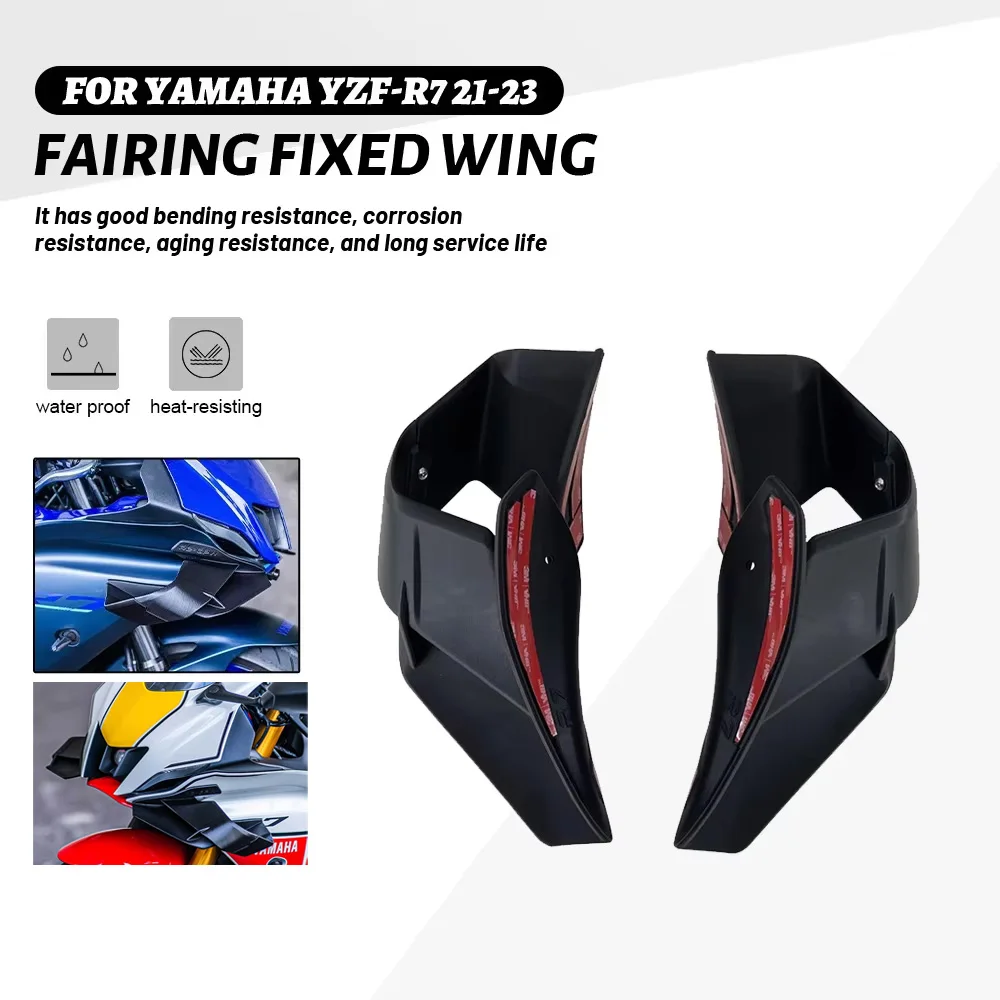 For YAMAHA YZF-R7 YZF R7 2021-2023 Front Fairing Winglets Spoiler Aerodynamic Wing Cover Protection Guards Kit Cowl Fixed Wing