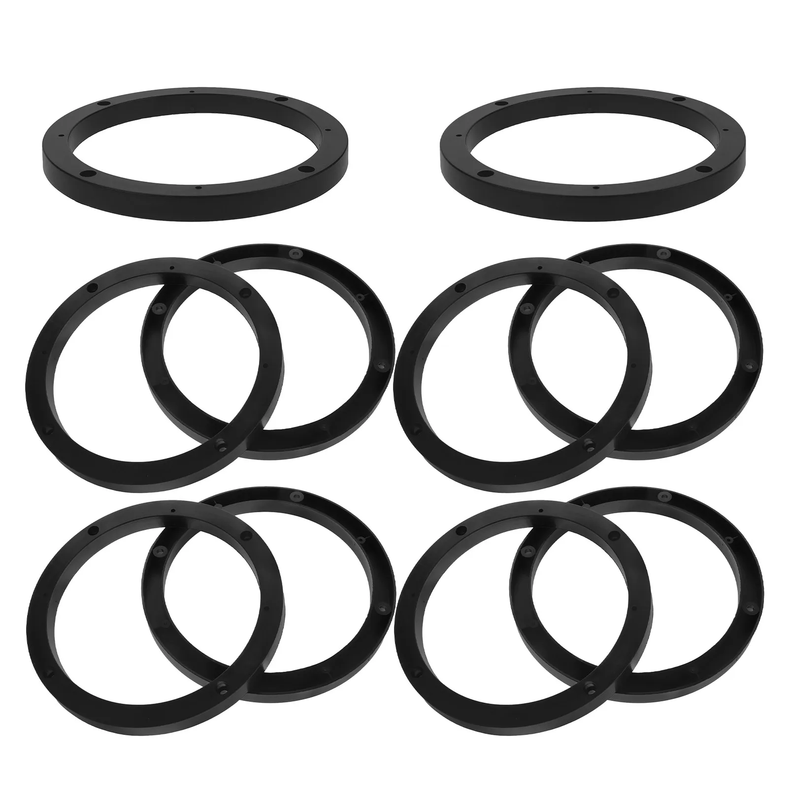 5Pairs Speaker Spacer Rings Universal Car Audio Adapter Black Plastic Speaker Mount Spacer Replacement Vibration Reducer for Car
