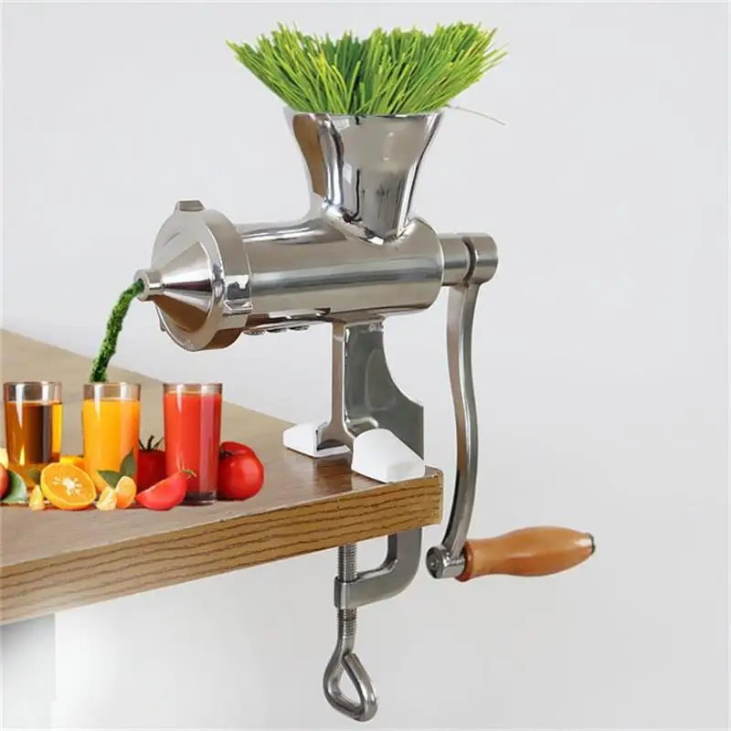 

Hand operation stainless steel wheatgrass juicer juice extractor hand press juicer machine