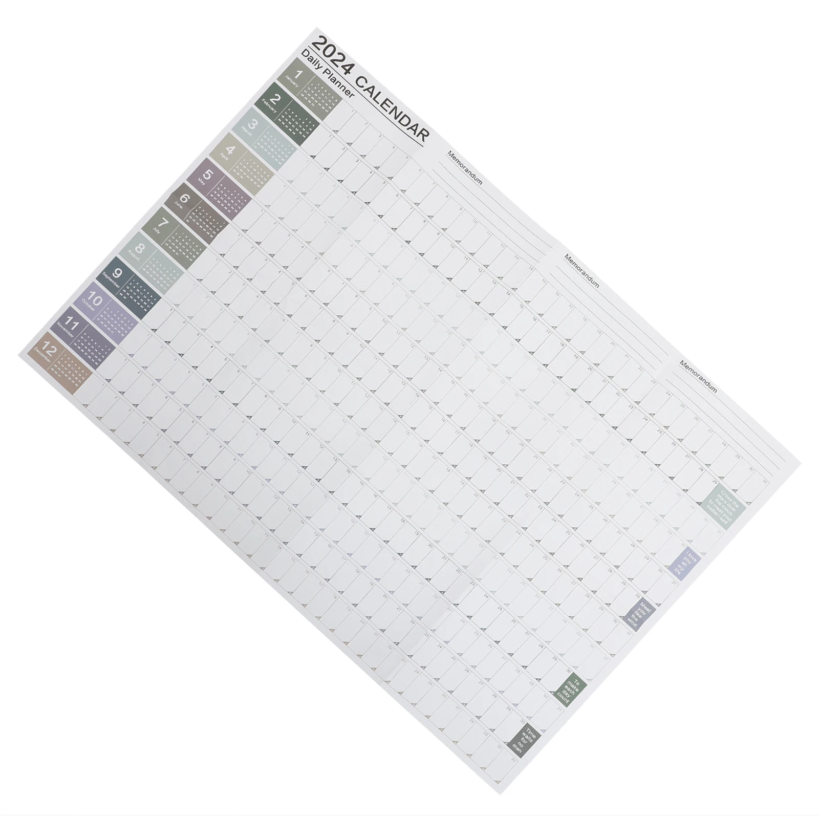 

1 Set 2024 Hanging Yearly Creative Planner Wall For Home Office Decorative Schedule Calendar Memo Space Practical Space-Saving