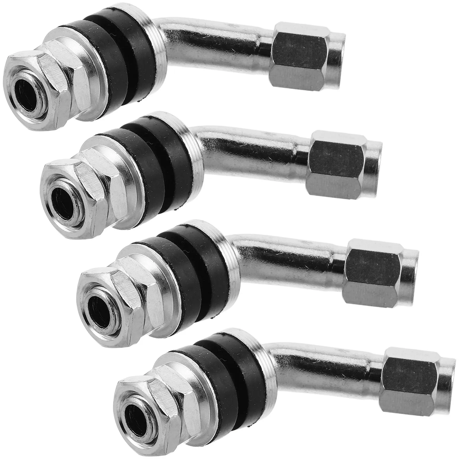 4Pcs Motorcycle Tire Valve Stems Car Tubeless Valve Stems Copper Air Tight Easy Installation for Electric Bikes Scooter Atv Rv