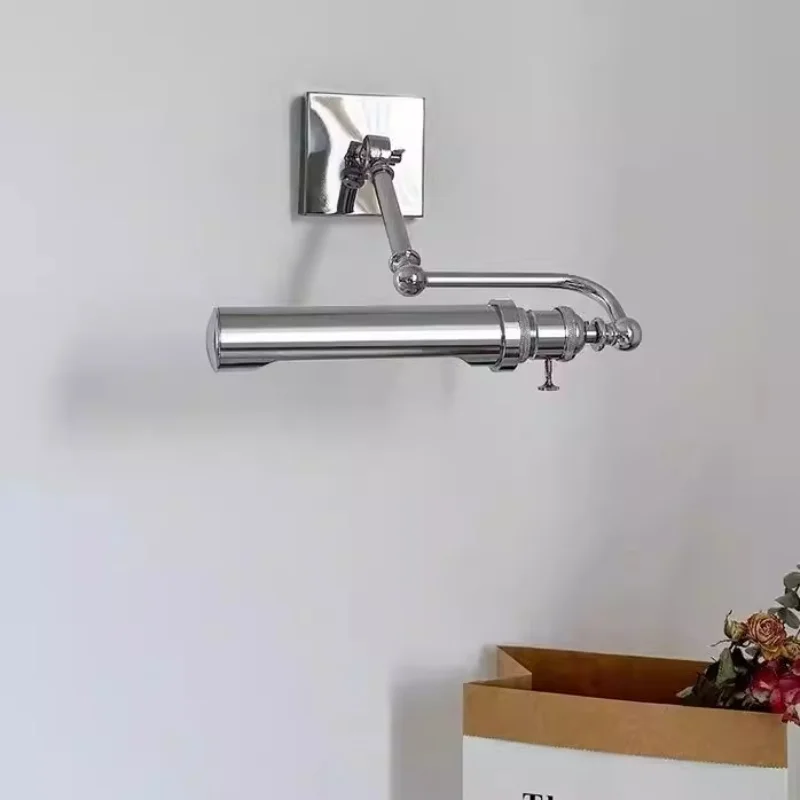 Bauhaus American Chrome Style Wall Lamp Chrome Foldable with Switch LED Vanity Wall Lights,  for Bathroom Corridor Café Bedroom