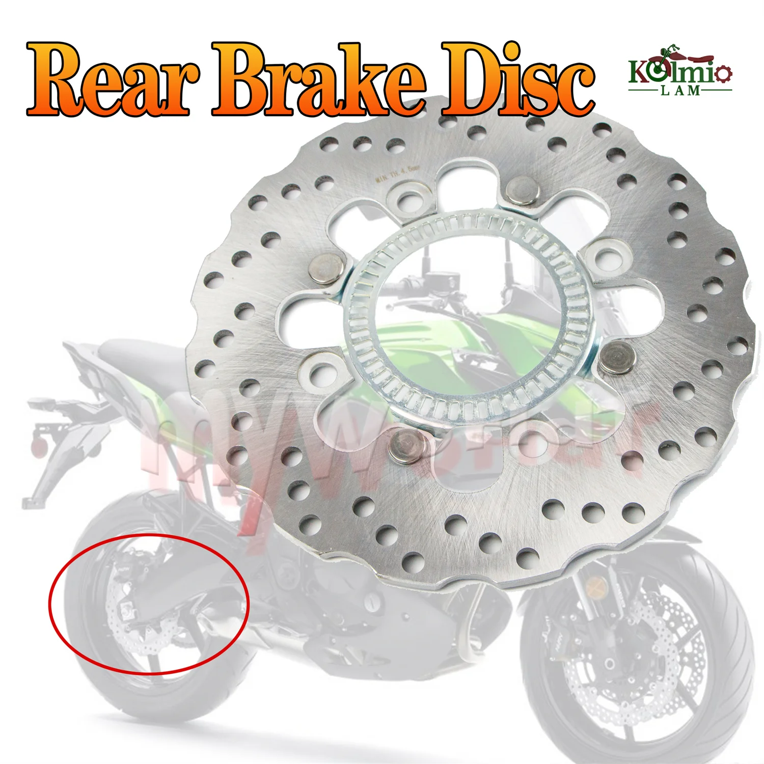 

Fit For Kawasaki Z650 ABS 2017 - 2022 Motorcycle Rear Brake Disc Rotor 2018 2019 2020 2021 15 16 17 18 19 20