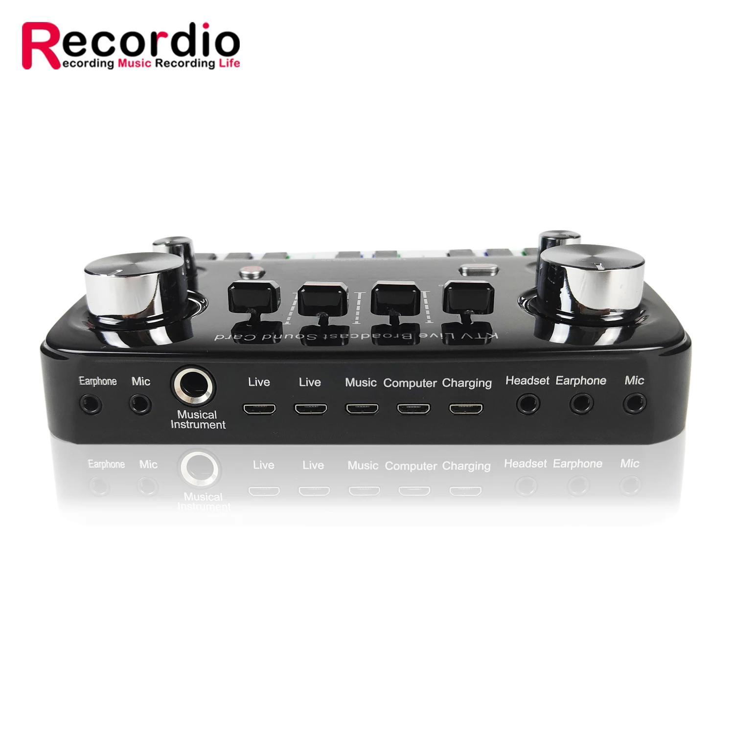 Placa de som de piano GAX-S10 novo design gravação de alta qualidade conexão profissional celular e computador transmissão ao vivo