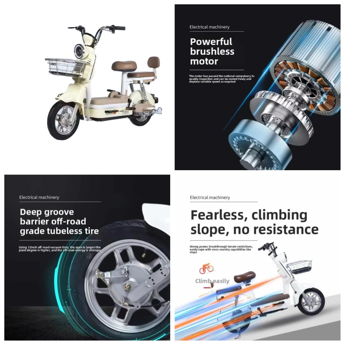 Lvyuan Ultra-Long Battery Life 48V 750W Two-Wheeled Electric City Bike Scooter Simple Fashionable Design Electronic Smart Type
