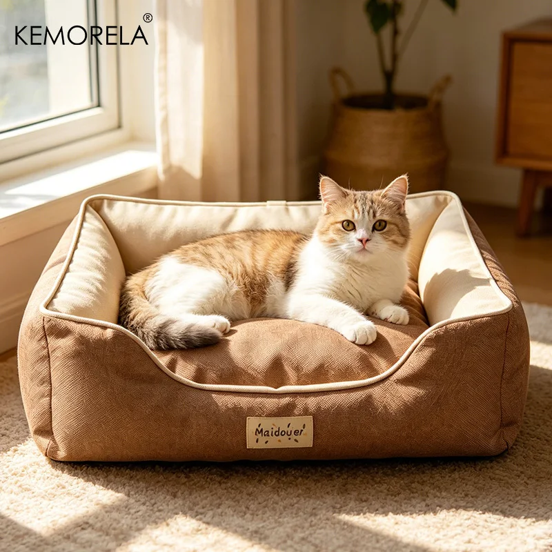 Soft Cozy Four Season Pet Bed for Small Medium Cats And Dogs Warm Nesting Mat Comfortable All-Year-Round Pet Supplies