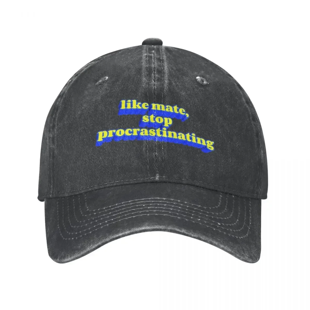 Like Mate Stop Procrastinating Washed Baseball Cap  Classic Trucker Hat Spring Male Sport Design Baseball Caps