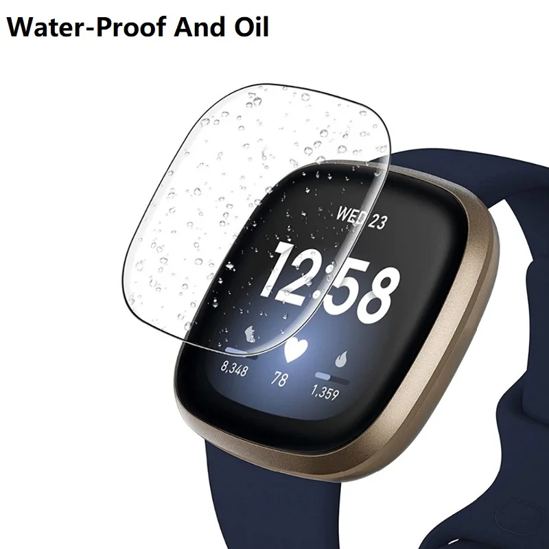 1Pc ScreenTPU Clear Protective Film For Fitbit Versa 3 2 & Sense Smartwatch Ultra-thin Full Cover Hydrogel clear Protector Film