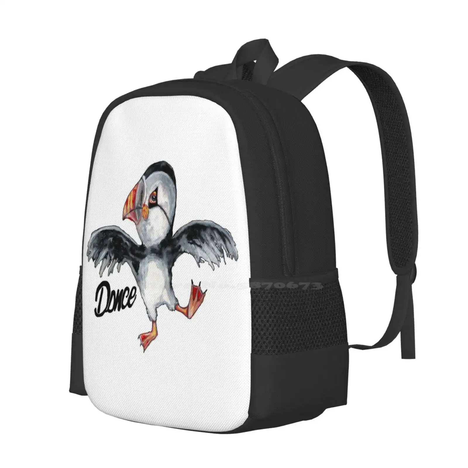 Puffin Dance Hot Sale Schoolbag Backpack Fashion Bags Puffins Dance Birds Iceland Lunde