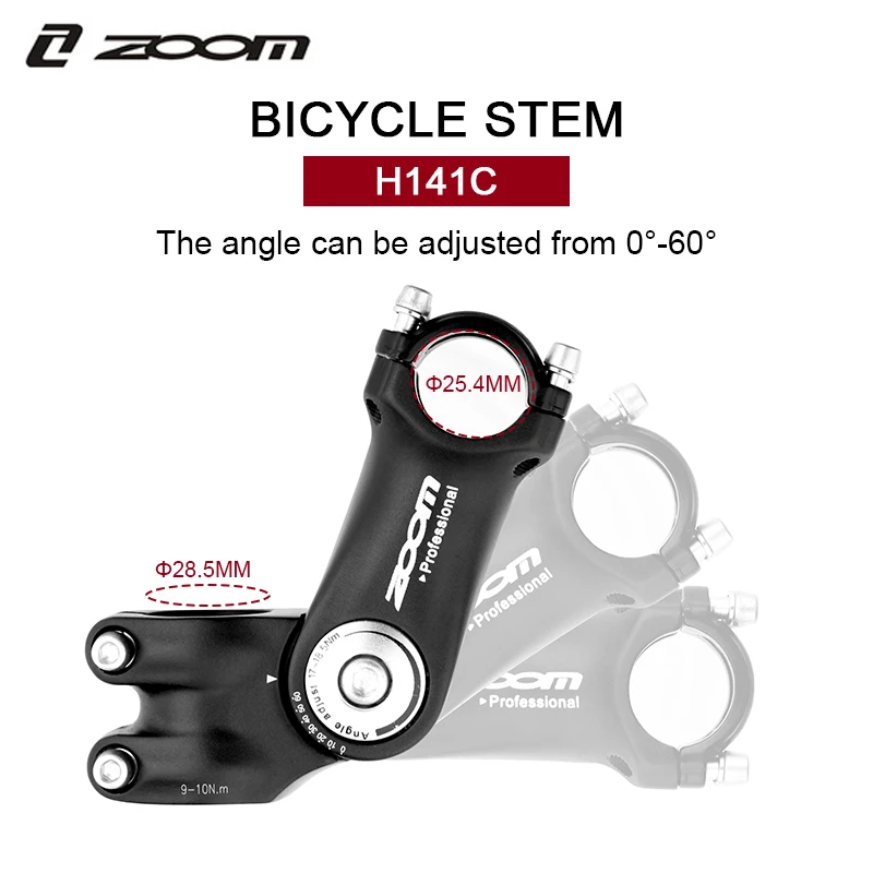 ZOOM H1411C/C614 Mountain Bike handlebar riser AdjustableIncrease height Bicycle Stem Riser 25.4mm Cross-country Bike Part