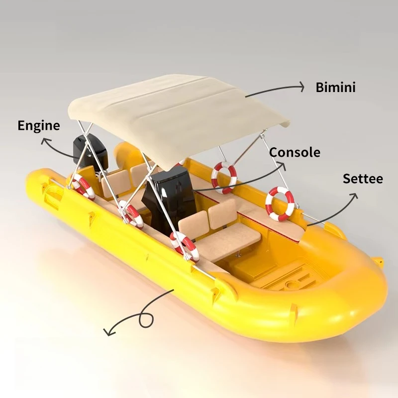 15ft Eco-Sustainable HDPE Lifeboat Monolithic Rotomolded Exterior Design Rescue Boat