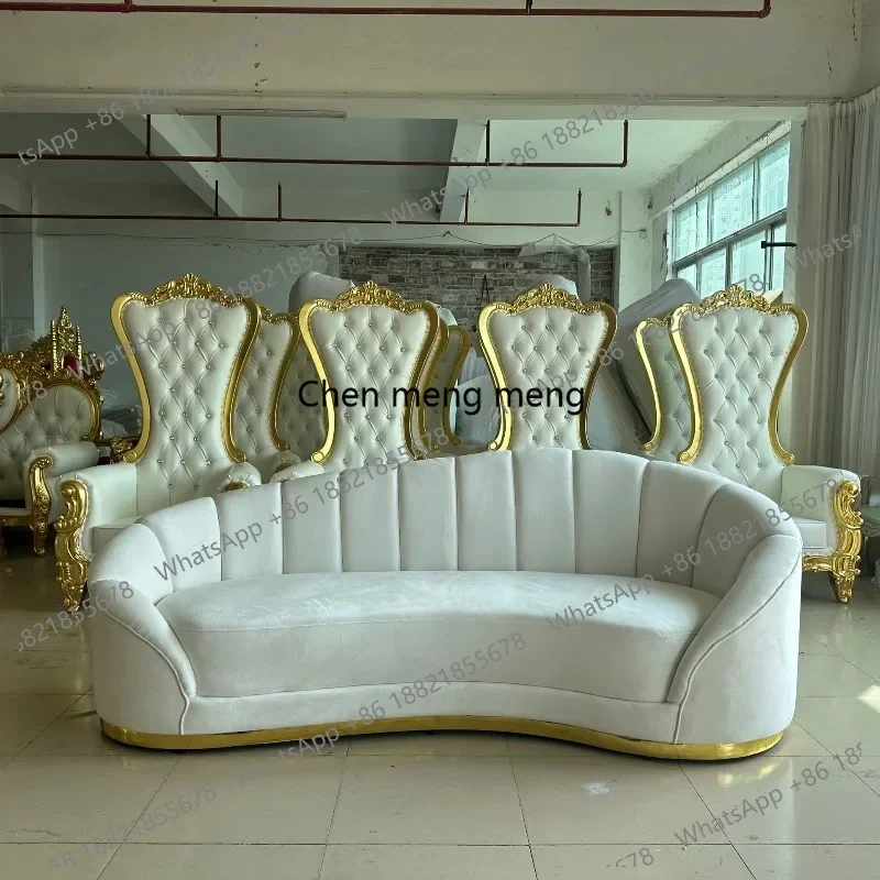 NQ52 Studio hotel banquet sofa wedding bride and groom exclusive sofa for bedroom living room Soft velvet cushion sofa Customiza