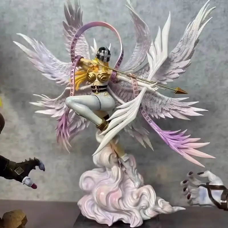 Hot In-Stock 28cm Digimon Adventure Anime Figure Angewomon Yagami Hikari Childhood Goddess Exquisite Desktop Ornaments