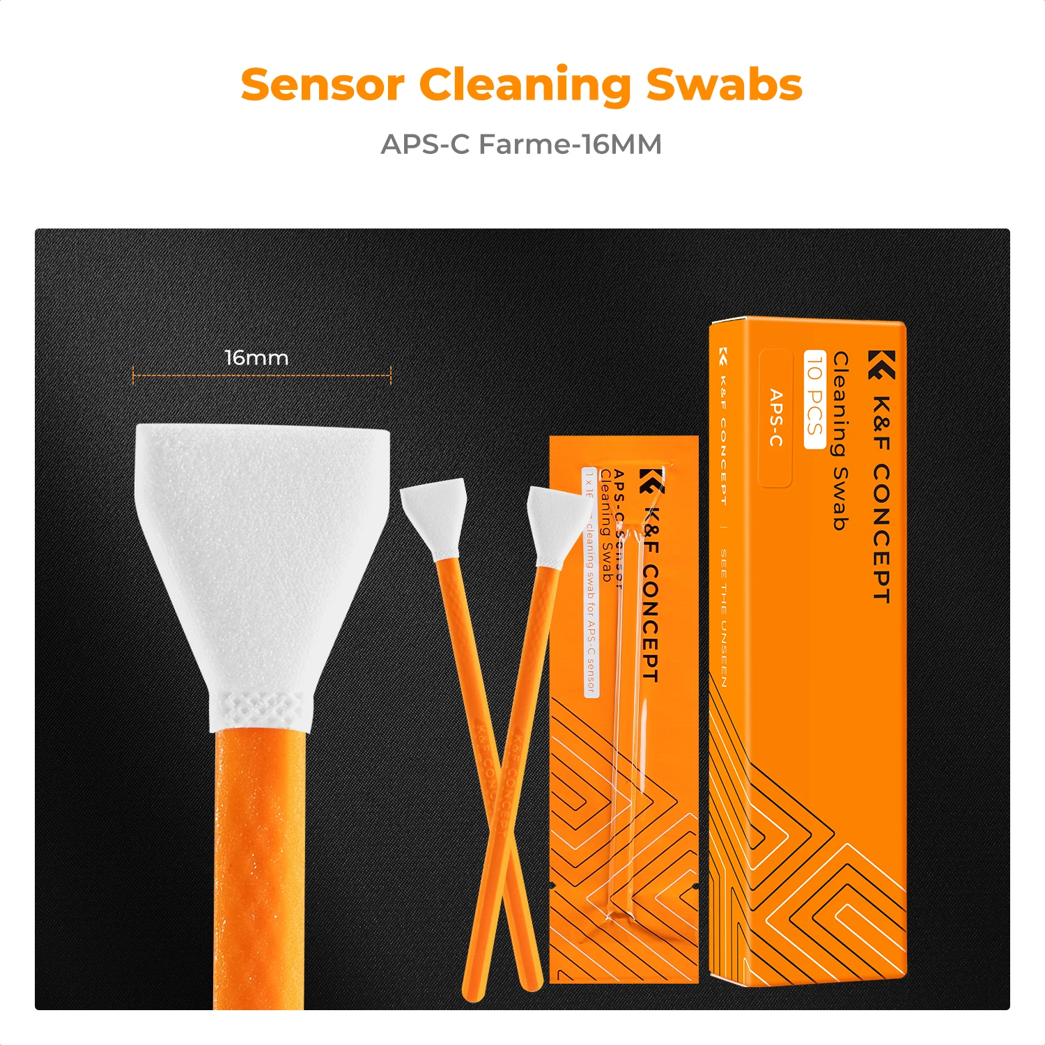 K&F Concpet 3pcs 5pcs 7pcs 16mm DSLR or SLR Camera APS-C Sensor Cleaning Swab Kit