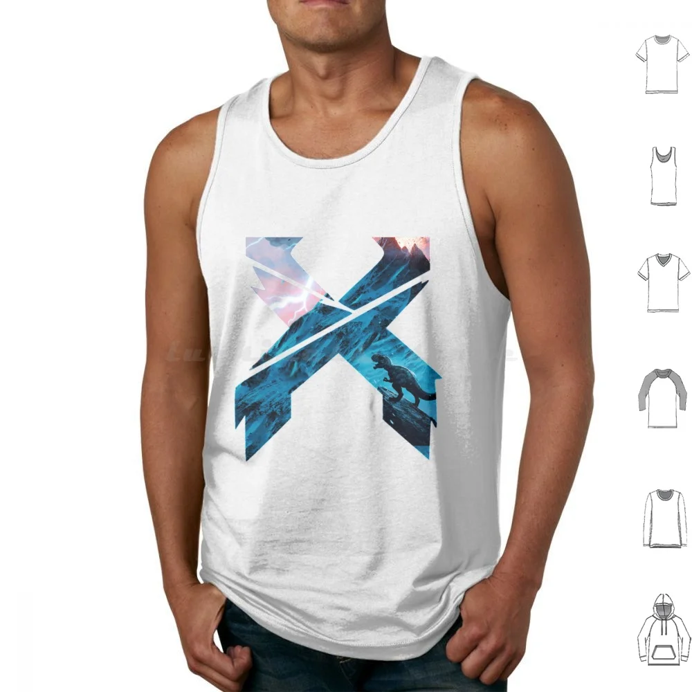 X Edm Logo Tank Tops Vest Sleeveless Edm Lost Lands Plur Edc Trippy Bass Techno