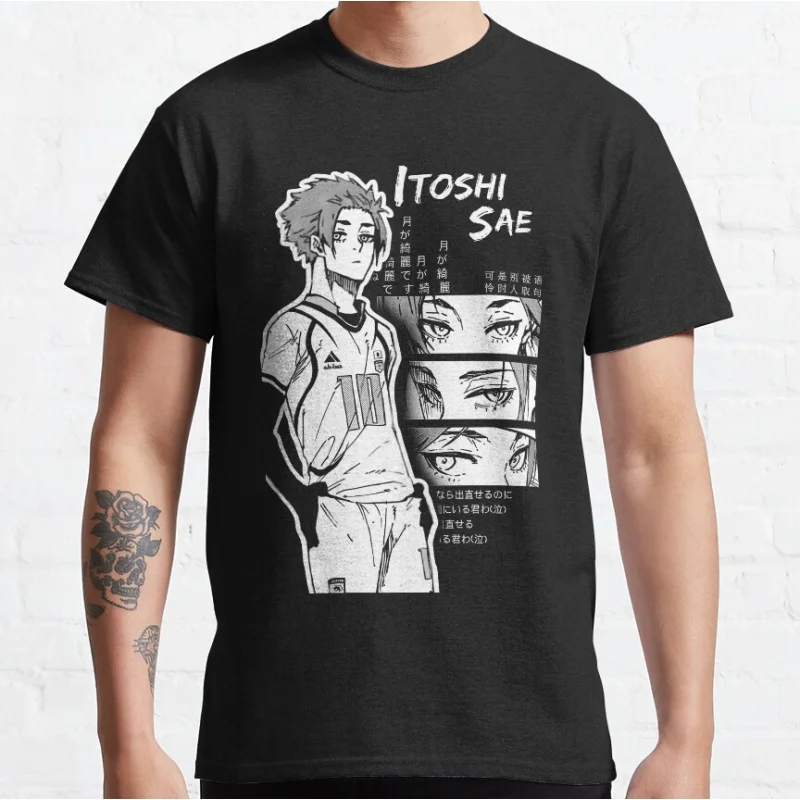 

Itoshi Sae Art Team Blue Lock Soccer anime football manga sports T-shirt for men large size Adult Tops S-6xl