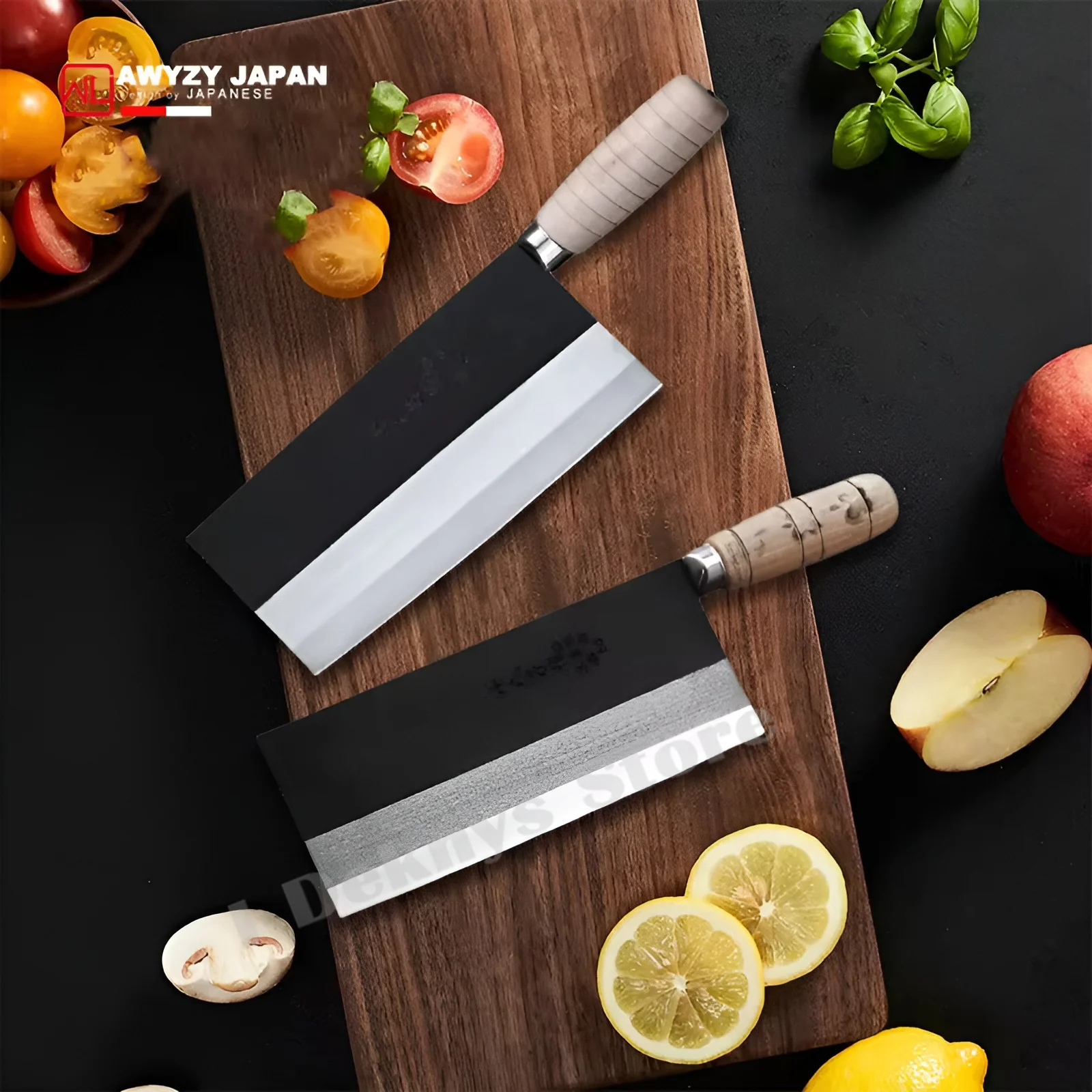 Kitchen Knife Professional Chinese Chef\'s Cleaver Knives Handmade Carbon Steel Handle SHIBAZI Slicing Butcher Knife