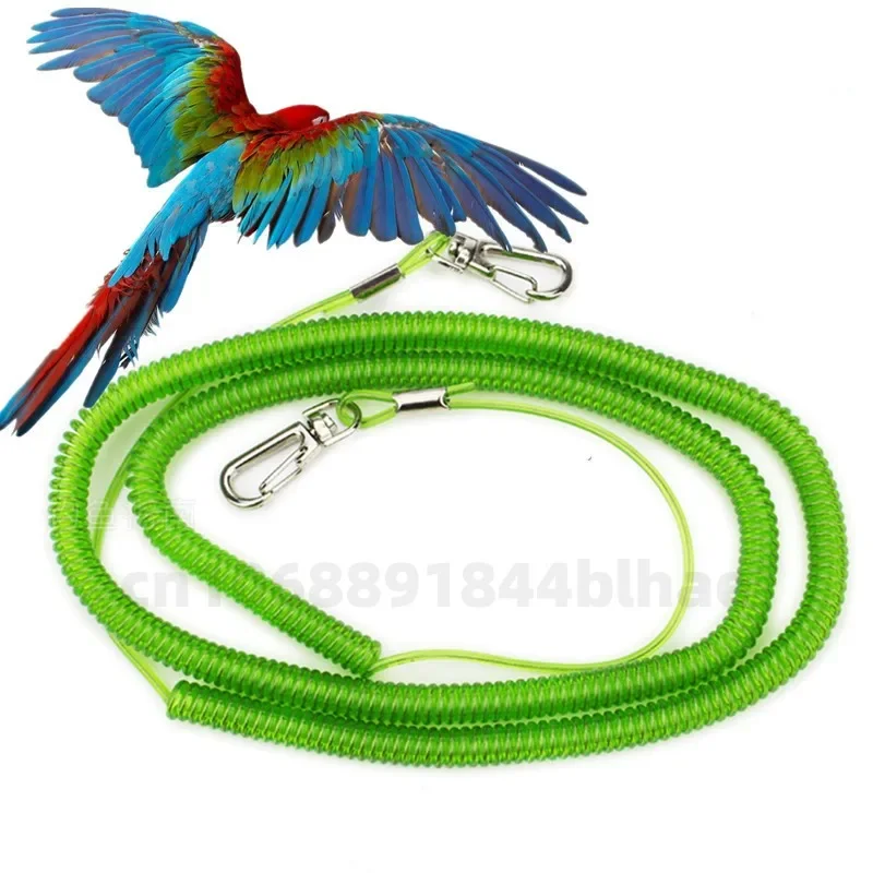 10M/5M/2M Hot Harness Bird Training Macaw corda flessibile ultraleggera anello per gambe Anti-morso pappagallo Bird Flying Training guinzaglio