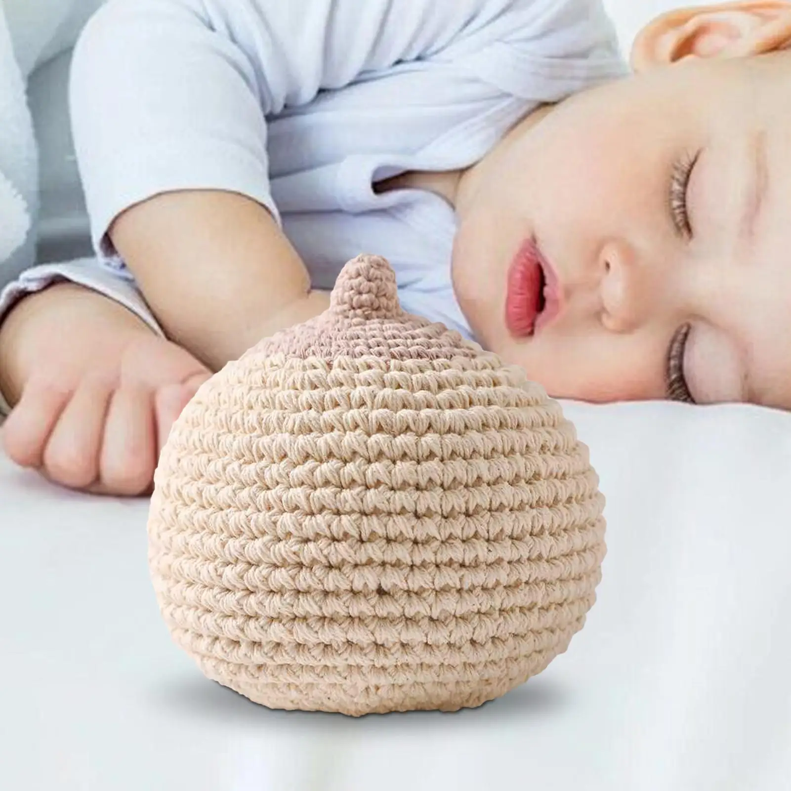1 PC Baby Teether โครเชต์ Boob สําหรับเด็ก Handmade ให้นมบุตรรุ่น Soothe ของเล่นเด็กของขวัญของเล่นเด็ก