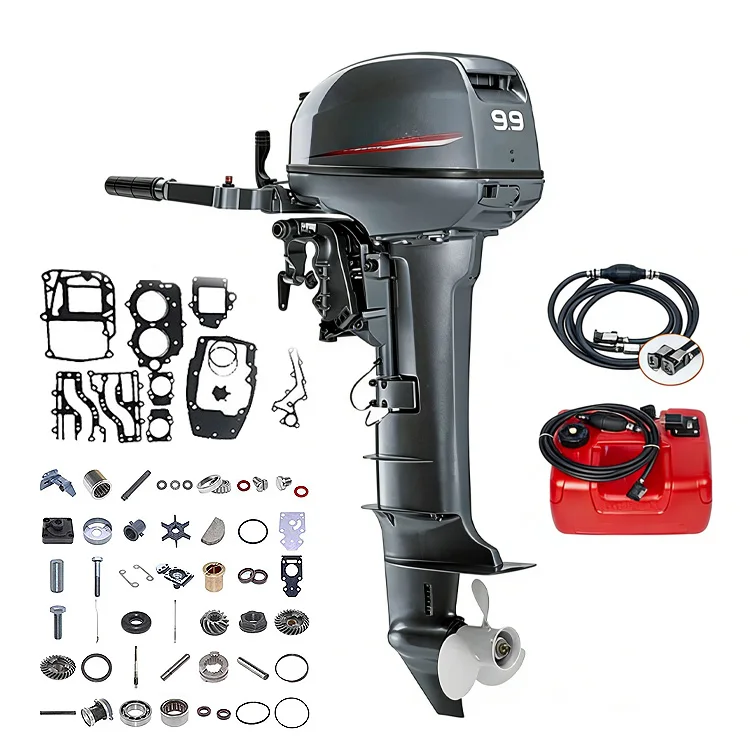 9.9HP 2-Stroke Boat Engine | 56.0x50.0mm Bore Stroke | 246cc