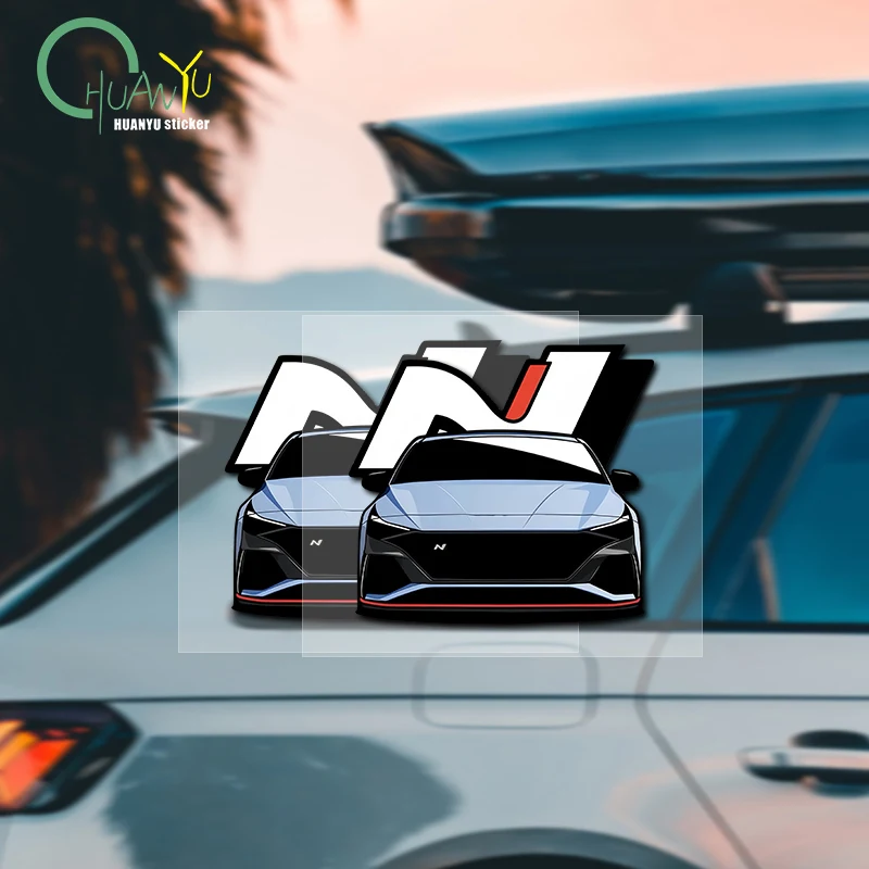 Nth Generation Sports Car Decorative Sticker, Personalized Creative Scratch Cover, Car Window Edge and Rear Emblem