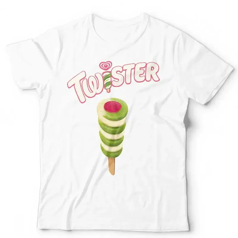Twister Lolly T Shirt Kids Vintage Retro Ice Cream Summer Holliday 80S