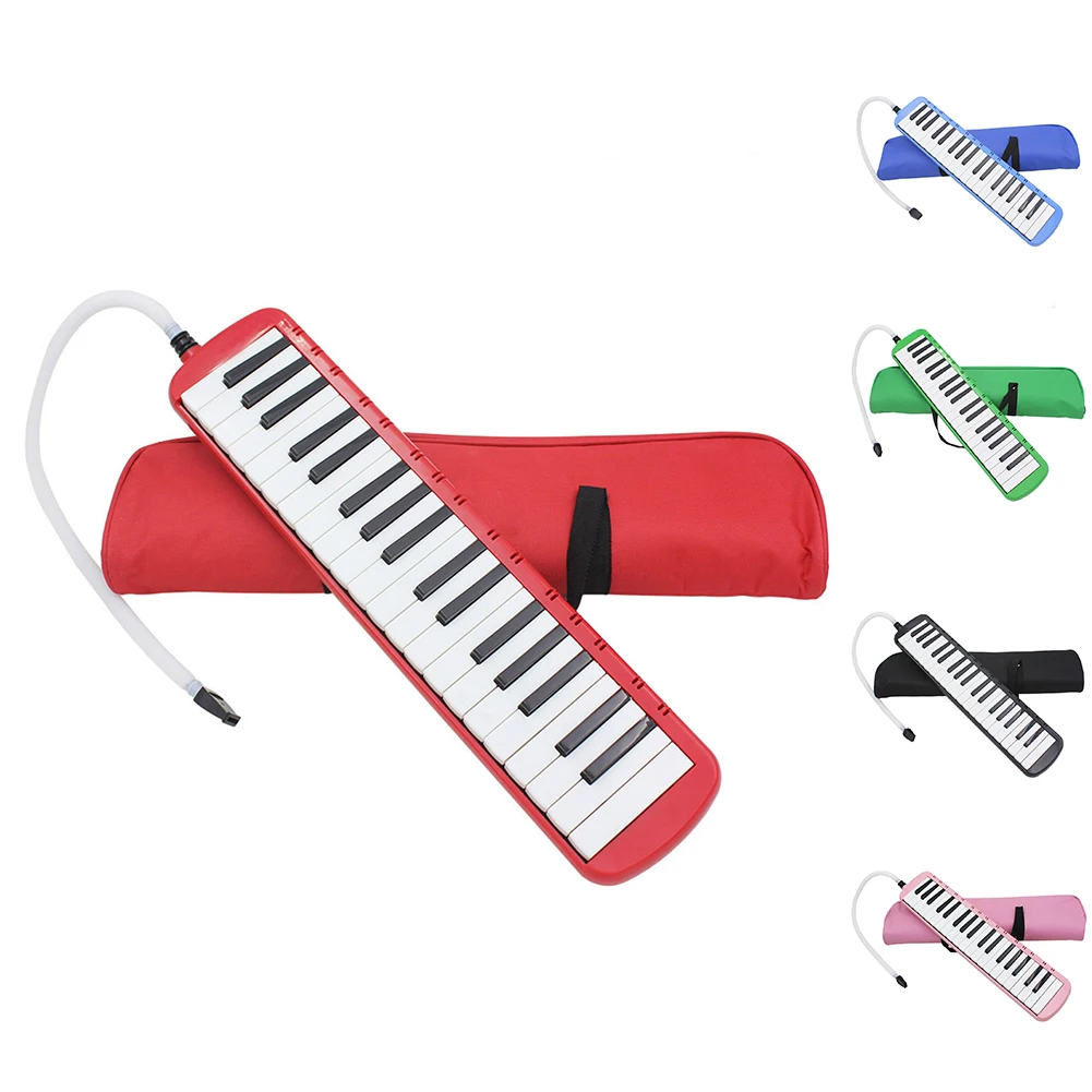 37 Piano Keys Harmonica Melody Musical Instrument Portable Pianica Mouth Organ With Handbag Mouthpieces