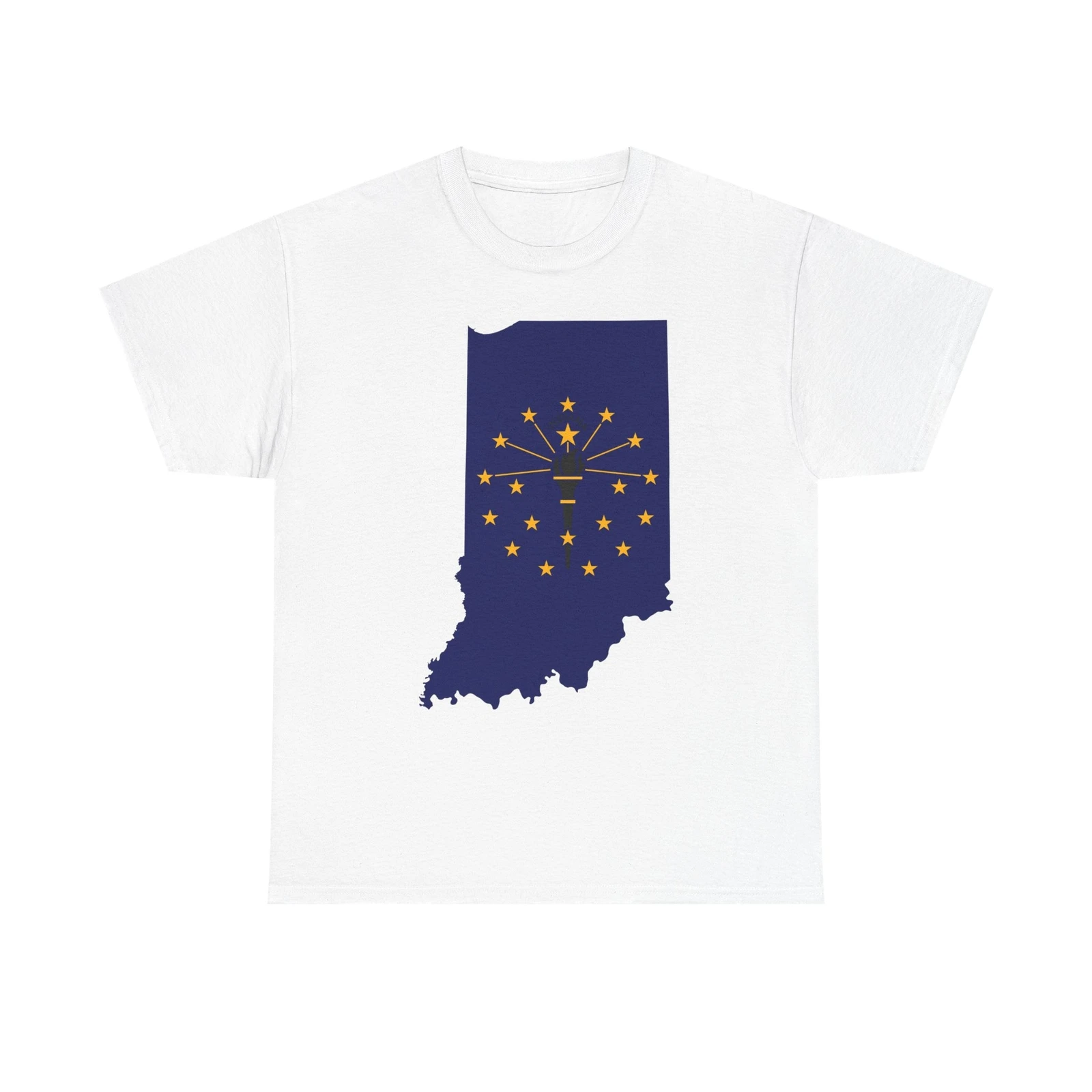 Flag map of Indiana (United States) T-Shirt