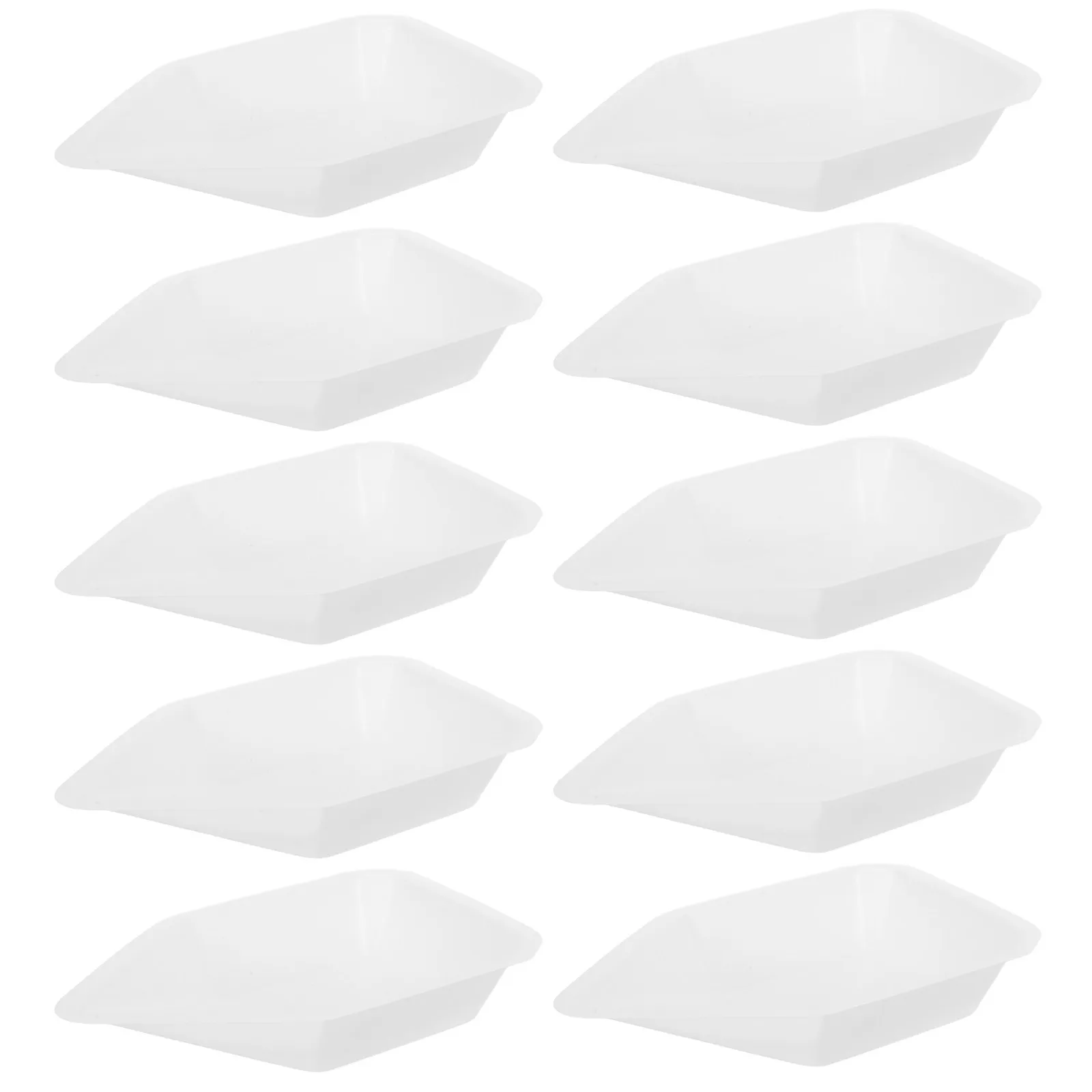 20Pcs Plastic Weigh Boats Small Lab Trays Boat Design Precision Weighing Dish for Powder Liquid Sample Food Mixing Epoxy