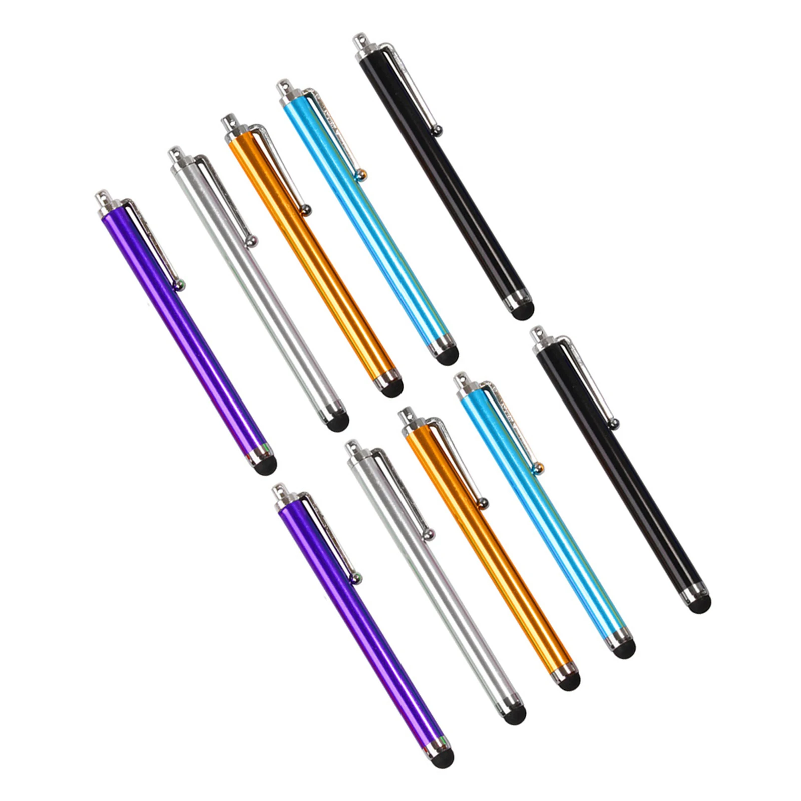 

10Pcs Capacitive Stylus Pens Replaceable Fiber Tips Universal Touch Screen Pen for Smartphones Tablets Precision Writing Drawing