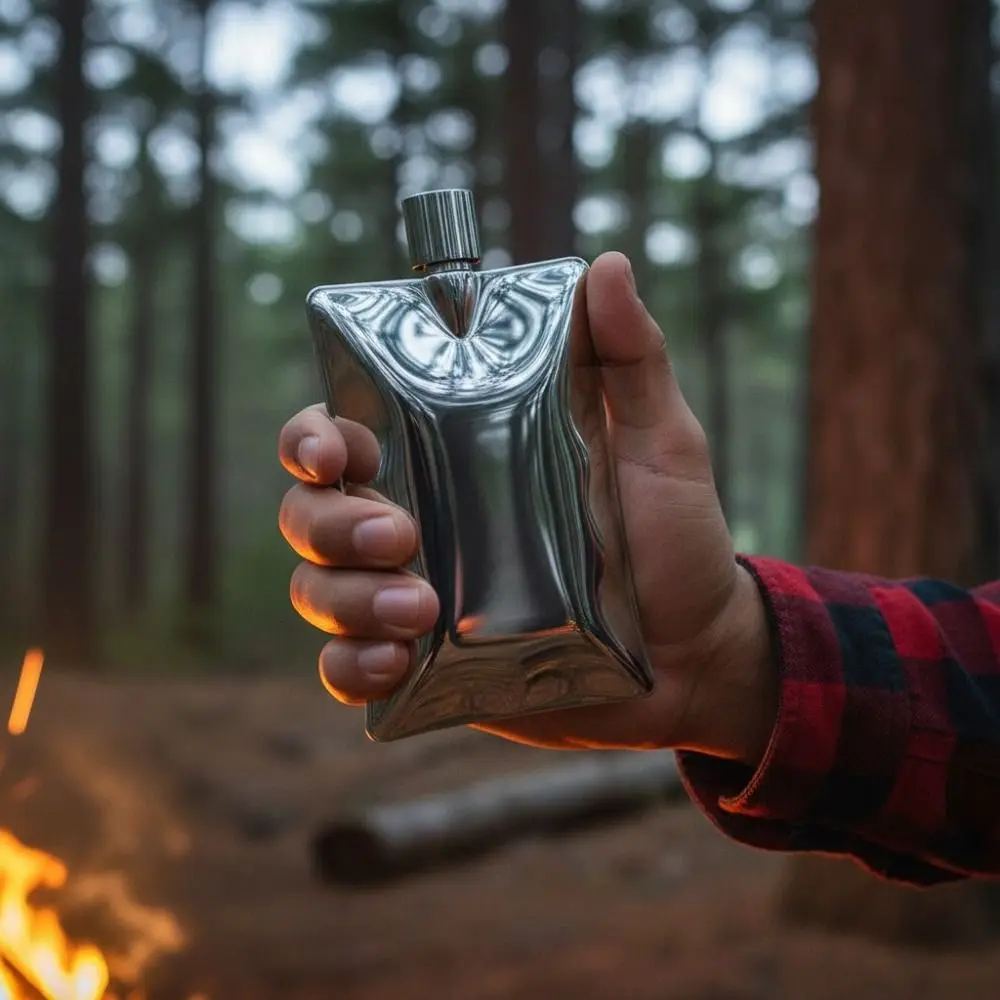 

Минималистичная фляга для алкоголя из нержавеющей стали, 6 унций, нестандартная форма, портативная, креативная, для путешествий