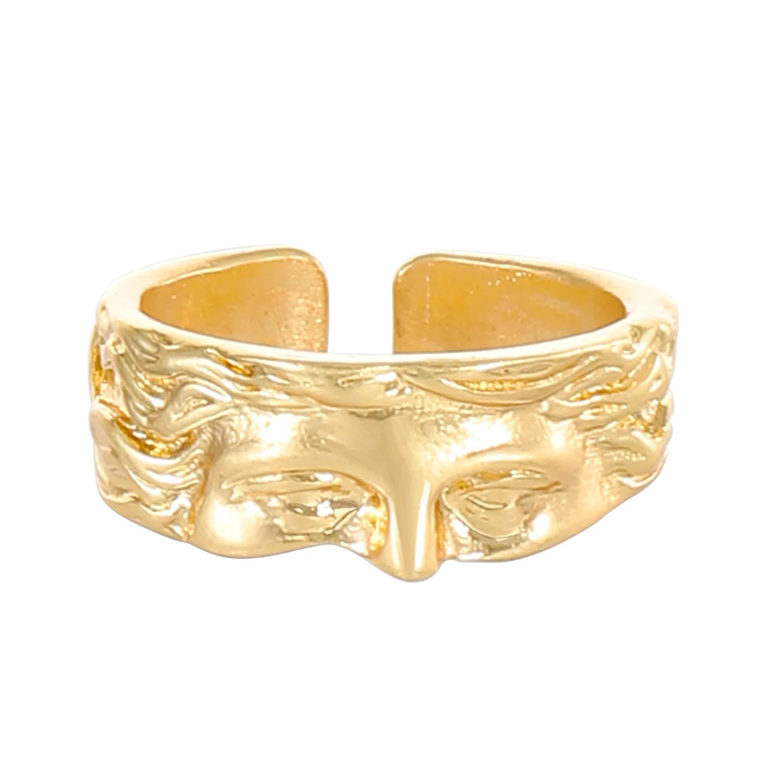 Vintage Venus Half Face Adjustable Rings for Women Men Literary Sculpture Silver Color Creative Ring Party Jewelry Accessories