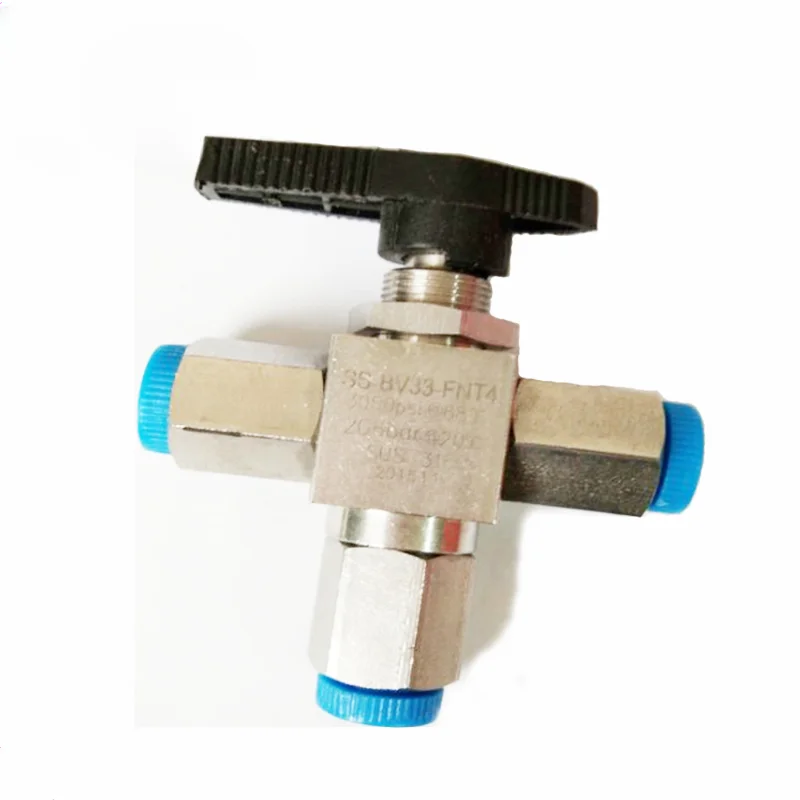 13000psi High Pressure 1/4 3 way 2way Ball Valve Stainless Steel for Gas