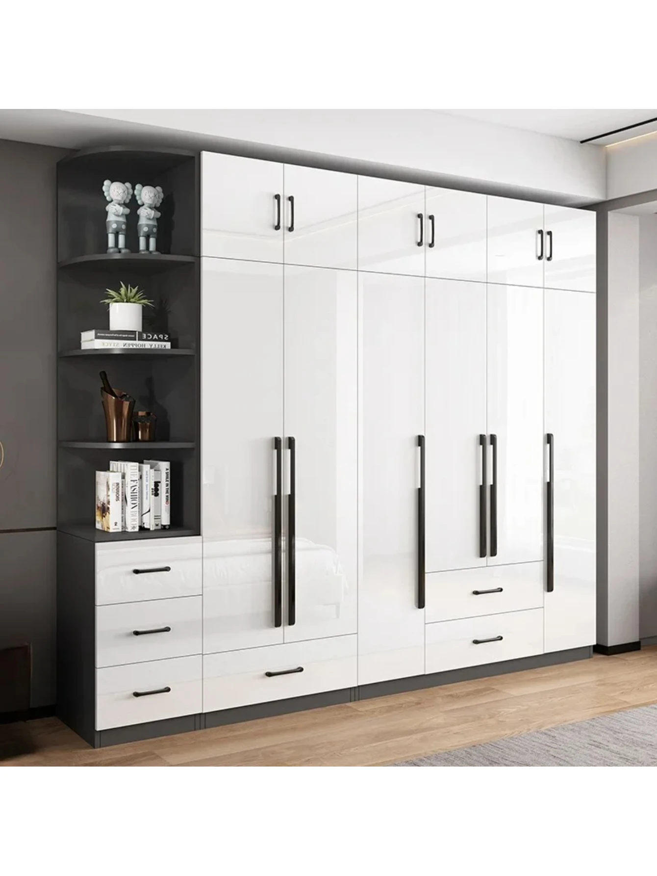 Bedroom Apartment Ropero Closets Armables Wooden Handles Wardrobe Children Clothes Girls Drawers Closet Storage Wardrobe
