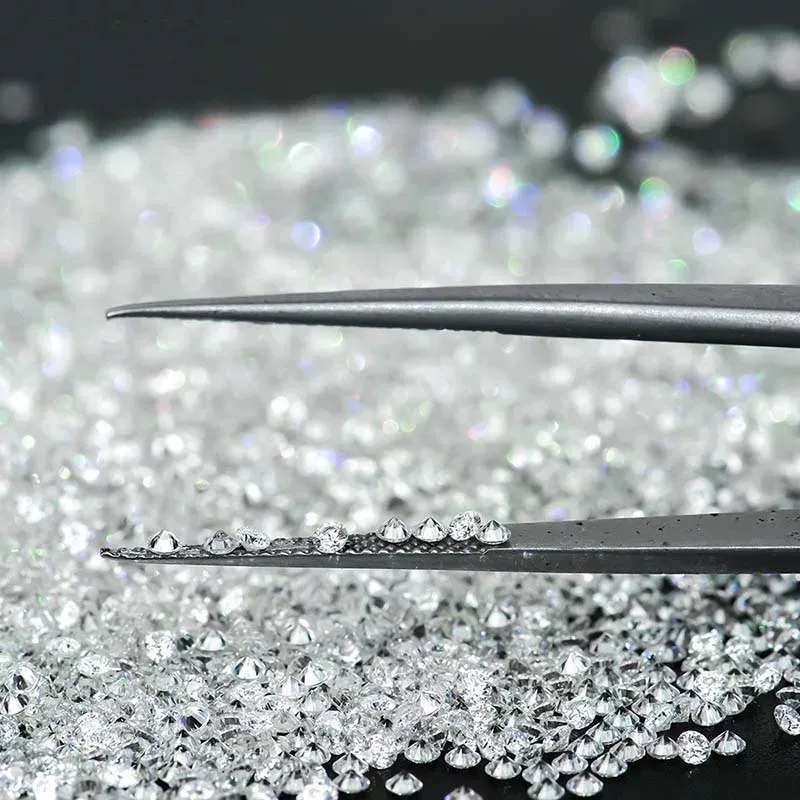 Moissanite Loose Wholesale 1.0CT Small Size 0.7mm~3.0mm D Color VVS1 Gemstone Lab Grown Moissanite Diamonds