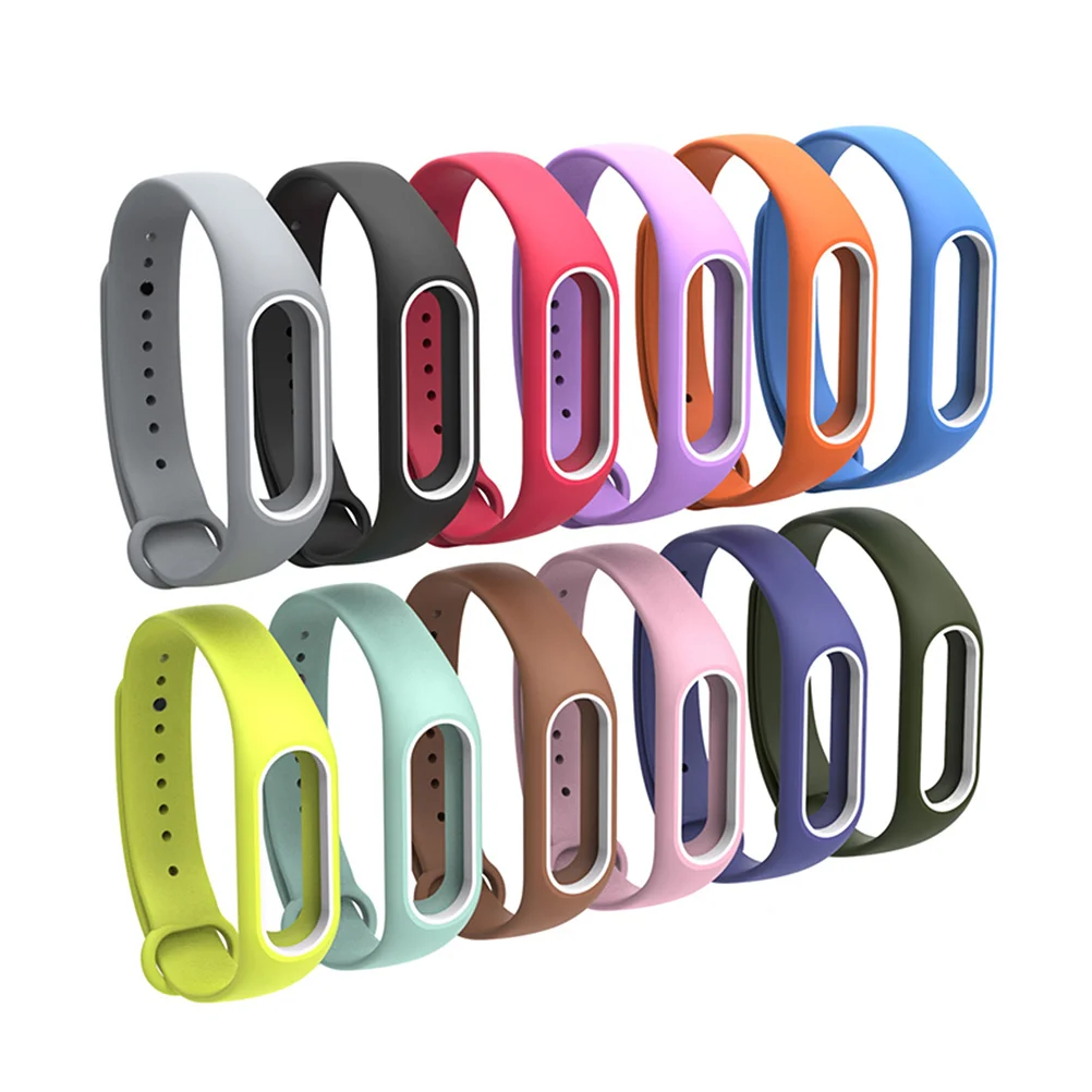 패션 실리콘 교체 밴드 퍼플 No 4 for 3 조정 가능한 내구성 방수 피트니스 손목 밴드 액세서리