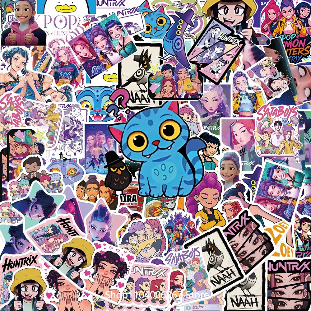 Pegatinas Kawaii de Anime Kpop Demon Hunter, calcomanías de sellado de dibujos animados, papelería para álbum de recortes DIY, pegatinas bonitas para regalos