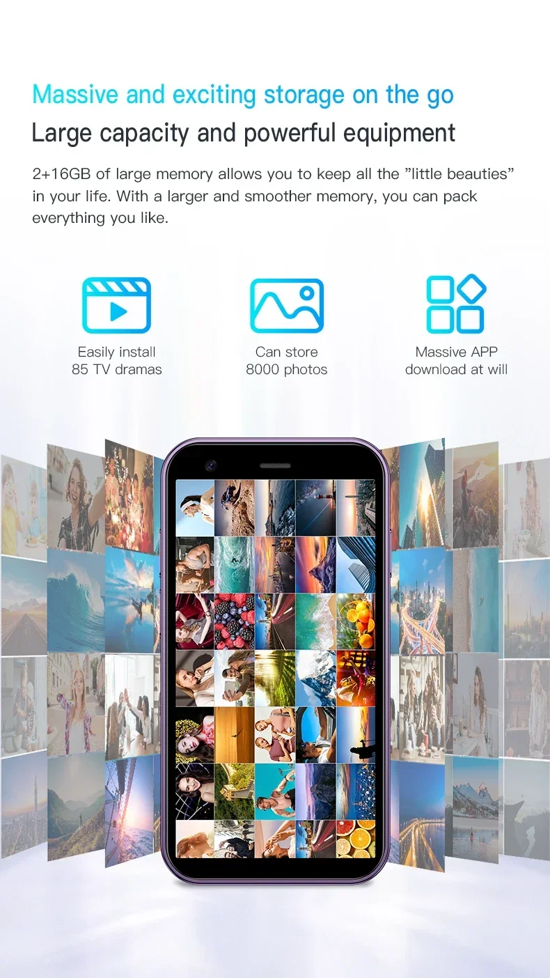 FUFFI I16 Pro Mini Smartphone Android Phone Face ID Portable 8.1 Mini Celulare 3.0 Inch HD 16GB ROM 1000mAh Battery Cellphone