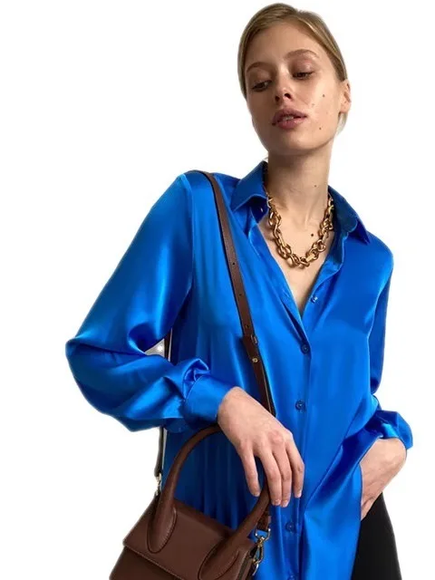 Slim Fit Langer Sve-Kragen irt für Damen, lässiger Sle-Umlegekragen, bequem, normale Sve-Länge, Sommerkollektion