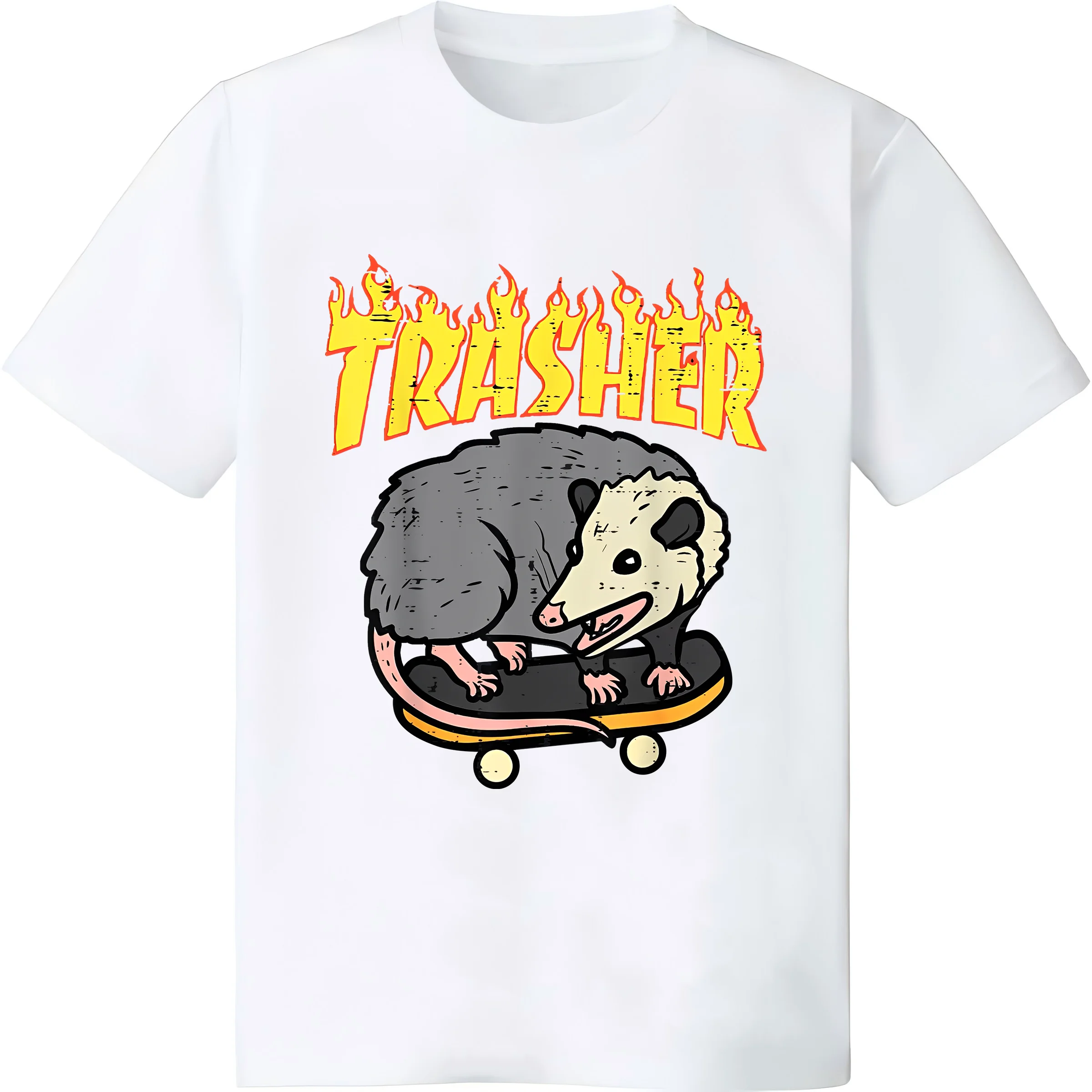Opossum Skateboard Trasher Funny Possum Skater T-Shirt